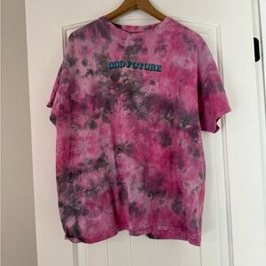 Odd Future X Santa Cruz Pink and Gray Tie-Dye Short Sleeve Tee